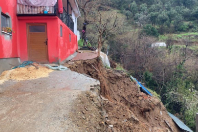 Bursa'da toprak kayması paniği