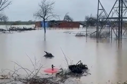 Sağanak Bursa'yı vurdu: Tarlalar göle döndü, hayvanlar mahsur kaldı