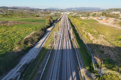 Bursa-Ankara hızlı tren hattı rayları böyle görüntülendi