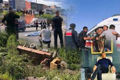 Bursa'da freni patlayan vinç dereye uçtu : Sürücü hayatını kaybetti