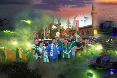 İznik sahili yeşil-beyaza boyandı