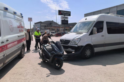 Baba ve kızı motosiklet kazasında yaralandı