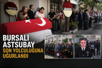 Bursalı astsubay son yolculuğuna uğurlandı