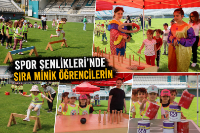 Spor Şenlikleri’nde sıra minik öğrencilerin