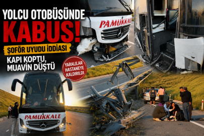 Yolcu otobüsünde kabus! Şoför uyudu iddiası, kapı koptu muavin düştü
