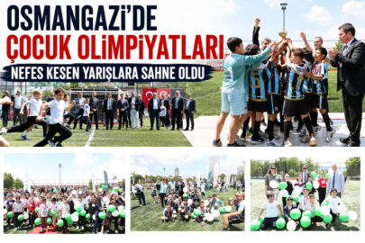 Osmangazi’de Çocuk Olimpiyatları Nefes Kesen Yarışlara Sahne Oldu