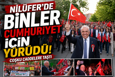 Nilüfer’de binler Cumhuriyet için yürüdü