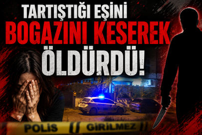Tartıştığı eşini boğazını keserek öldürdü ardından intihar etti