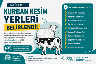 Nilüfer’de kurban kesim yerleri belirlendi