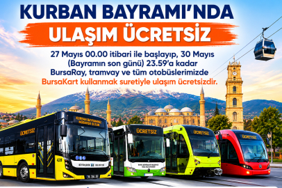 Bursa’da Kurban Bayramı boyunca ulaşım ücretsiz