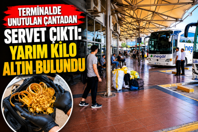 Terminalde unutulan çantadan servet çıktı: Yarım kilo altın bulundu