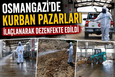 Osmangazi’de Kurban Pazarları İlaçlanarak Dezenfekte Edildi
