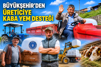 Büyükşehir'den üreticiye kaba yem desteği