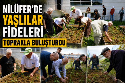 Nilüfer’de yaşlılar fideleri toprakla buluşturdu