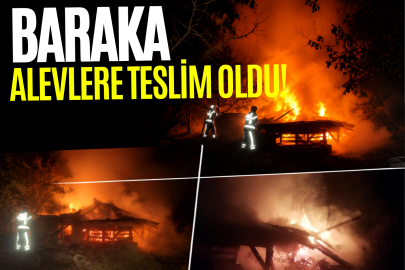 Baraka alevlere teslim oldu