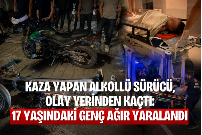 Kaza yapan alkollü sürücü, olay yerinden kaçtı: 17 yaşındaki genç ağır yaralandı
