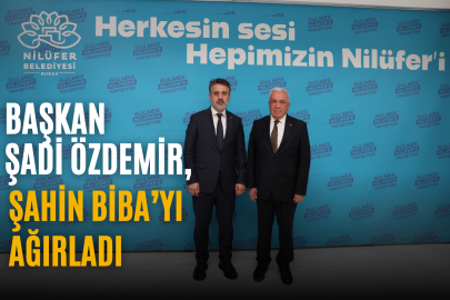 Başkan Şadi Özdemir, Şahin  Biba'yı ağırladı
