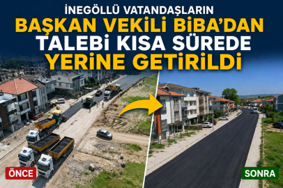 İnegöllü vatandaşların Başkan Vekili Biba'dan talebi kısa sürede yerine getirildi