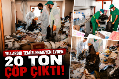 Yıllardır Temizlenmeyen Evden 20 Ton Çöp Çıktı