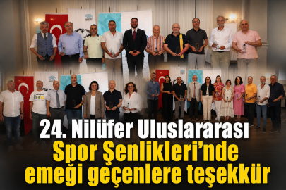 24. Nilüfer Uluslararası Spor Şenlikleri’nde emeği geçenlere teşekkür