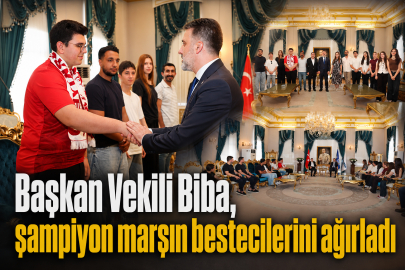 Başkan Vekili Biba, şampiyon marşın bestecilerini ağırladı