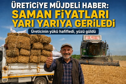 Üreticiye müjdeli haber: Saman fiyatları yarı yarıya geriledi