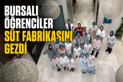 Bursalı öğrenciler süt fabrikasını gezdi